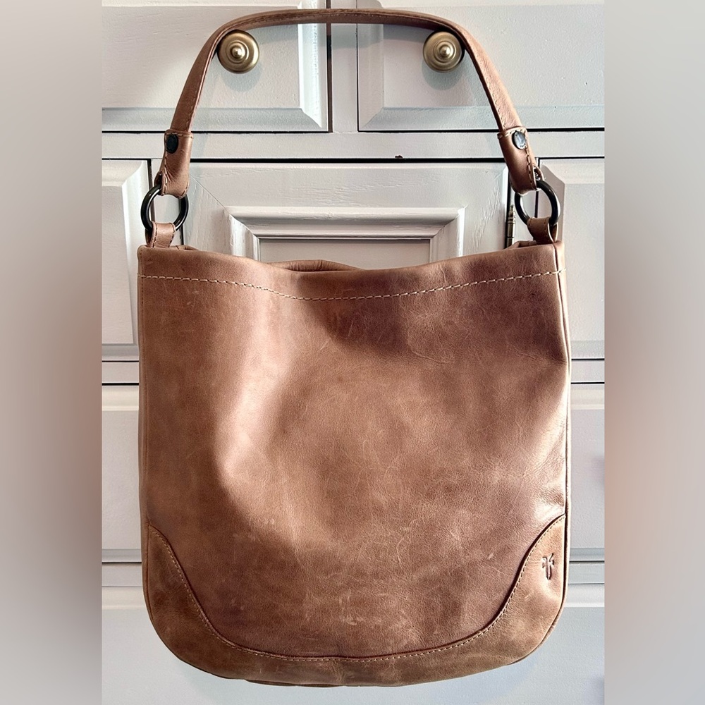 Frye Taupe Brown Leather Shoulder Hobo